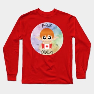 Proud to be Canadian (Sleepy Forest Creatures) Long Sleeve T-Shirt